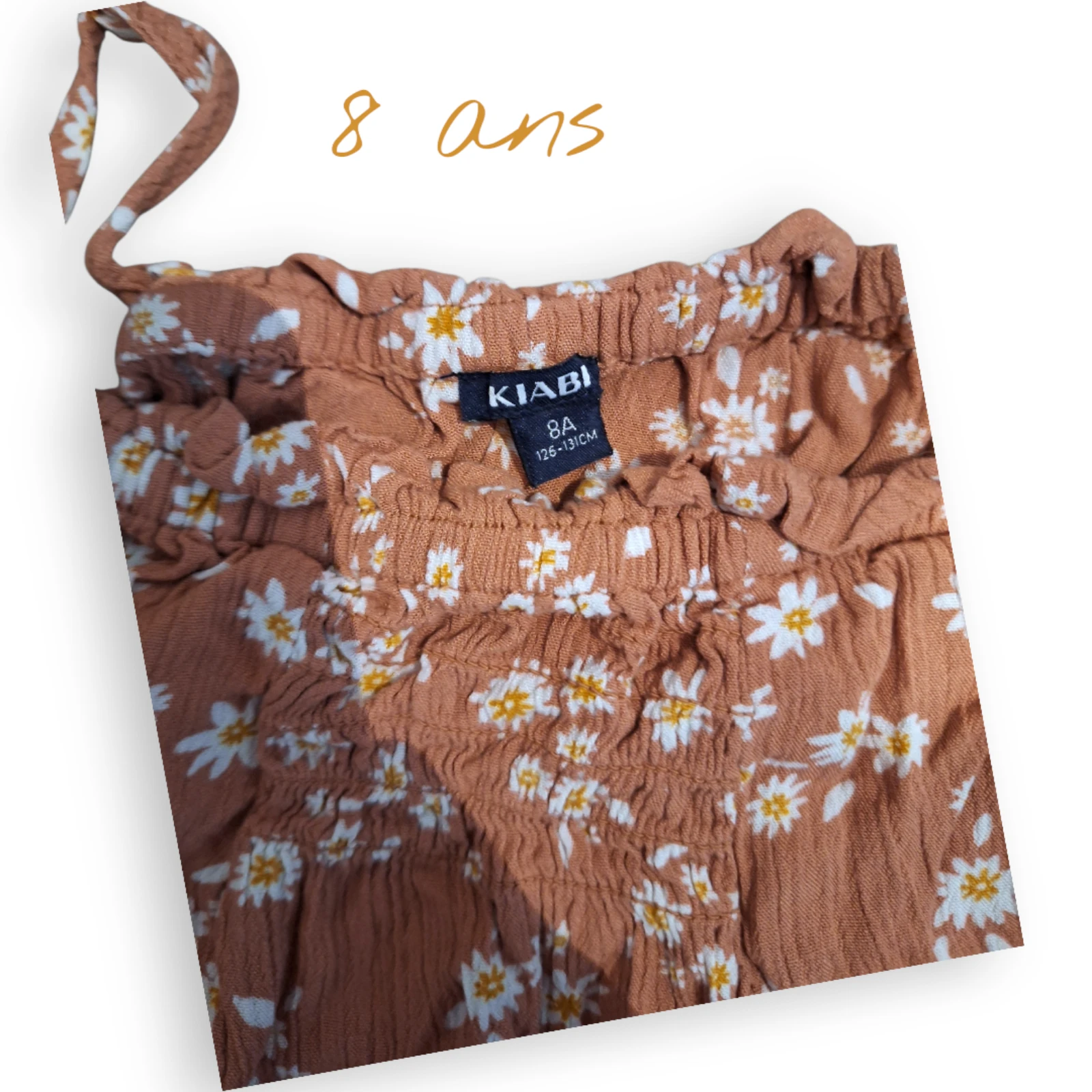 🌼Camiseta de tirantes Kiabi con margaritas – 8 años 🌼 – photo 3
